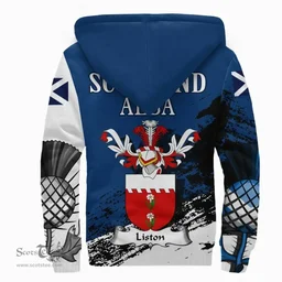 Scottish Liston Clan Scottish Family Crest Scotland Alba Thistle Sherpa Hoodie