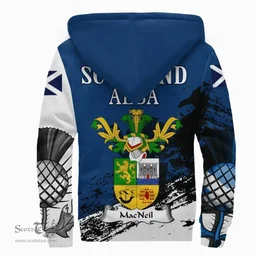 Scottish MacNeil Clan Scottish Family Crest Scotland Alba Thistle Sherpa Hoodie