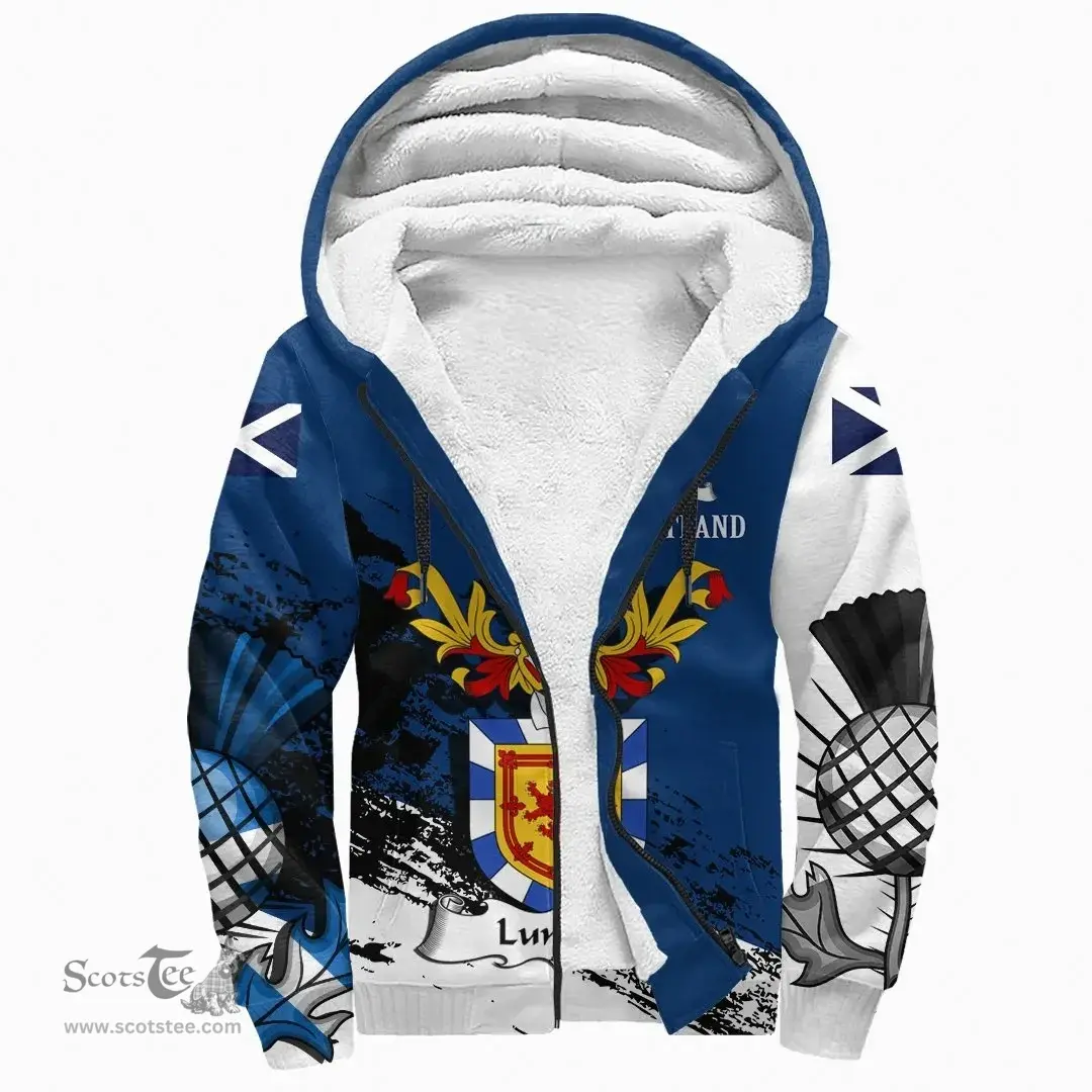 Scottish Lundin Clan Scottish Family Crest Scotland Alba Thistle Sherpa Hoodie