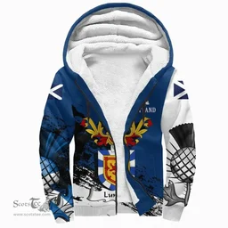 Scottish Lundin Clan Scottish Family Crest Scotland Alba Thistle Sherpa Hoodie