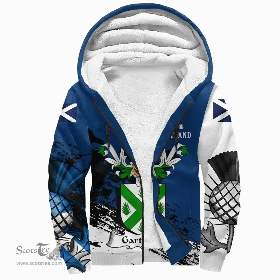 Scottish Gartshore Clan Scottish Family Crest Scotland Alba Thistle Sherpa Hoodie