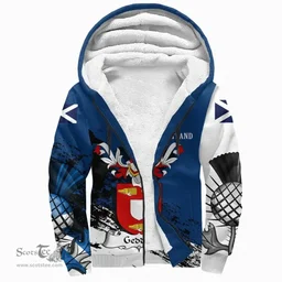 Scottish Geddes Clan Scottish Family Crest Scotland Alba Thistle Sherpa Hoodie