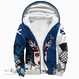 Scottish Langton Clan Scottish Family Crest Scotland Alba Thistle Sherpa Hoodie