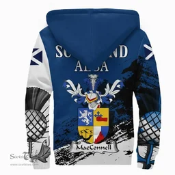 Scottish MacConnell Clan Scottish Family Crest Scotland Alba Thistle Sherpa Hoodie