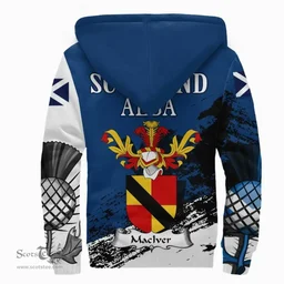 Scottish MacIver or MacIvor Clan Scottish Family Crest Scotland Alba Thistle Sherpa Hoodie