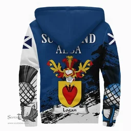 Scottish Logan Clan Scottish Family Crest Scotland Alba Thistle Sherpa Hoodie