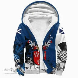 Scottish Hamilton I Clan Scottish Family Crest Scotland Alba Thistle Sherpa Hoodie