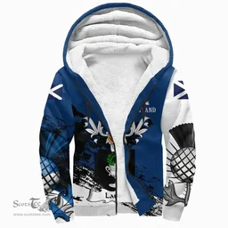 Scottish Laurie or Lawrie Clan Scottish Family Crest Scotland Alba Thistle Sherpa Hoodie