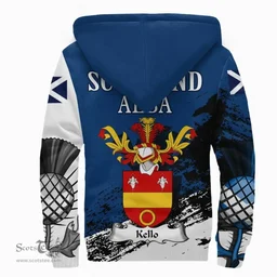 Scottish Kello Clan Scottish Family Crest Scotland Alba Thistle Sherpa Hoodie