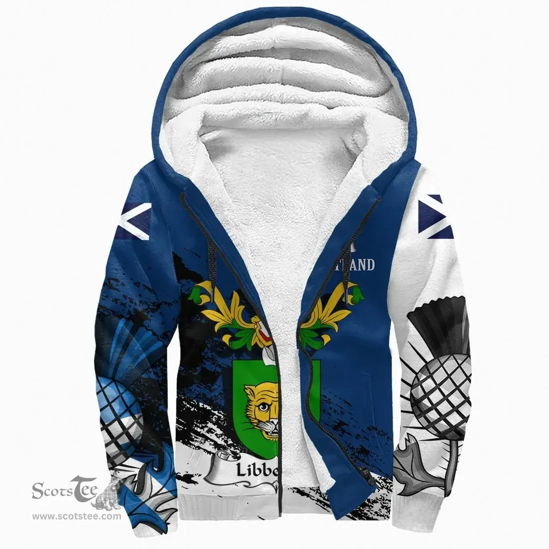 Scottish Libberton Clan Scottish Family Crest Scotland Alba Thistle Sherpa Hoodie