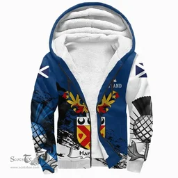 Scottish Hartside Clan Scottish Family Crest Scotland Alba Thistle Sherpa Hoodie