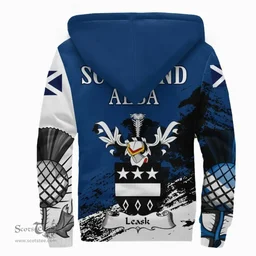 Scottish Leask Clan Scottish Family Crest Scotland Alba Thistle Sherpa Hoodie