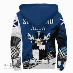Scottish Laing Clan Scottish Family Crest Scotland Alba Thistle Sherpa Hoodie