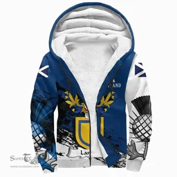 Scottish Landel Clan Scottish Family Crest Scotland Alba Thistle Sherpa Hoodie
