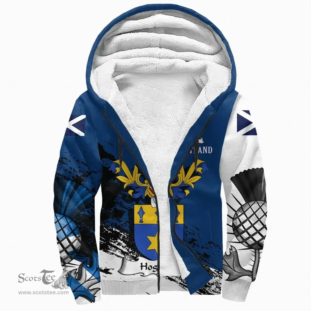 Scottish Hogarth Clan Scottish Family Crest Scotland Alba Thistle Sherpa Hoodie