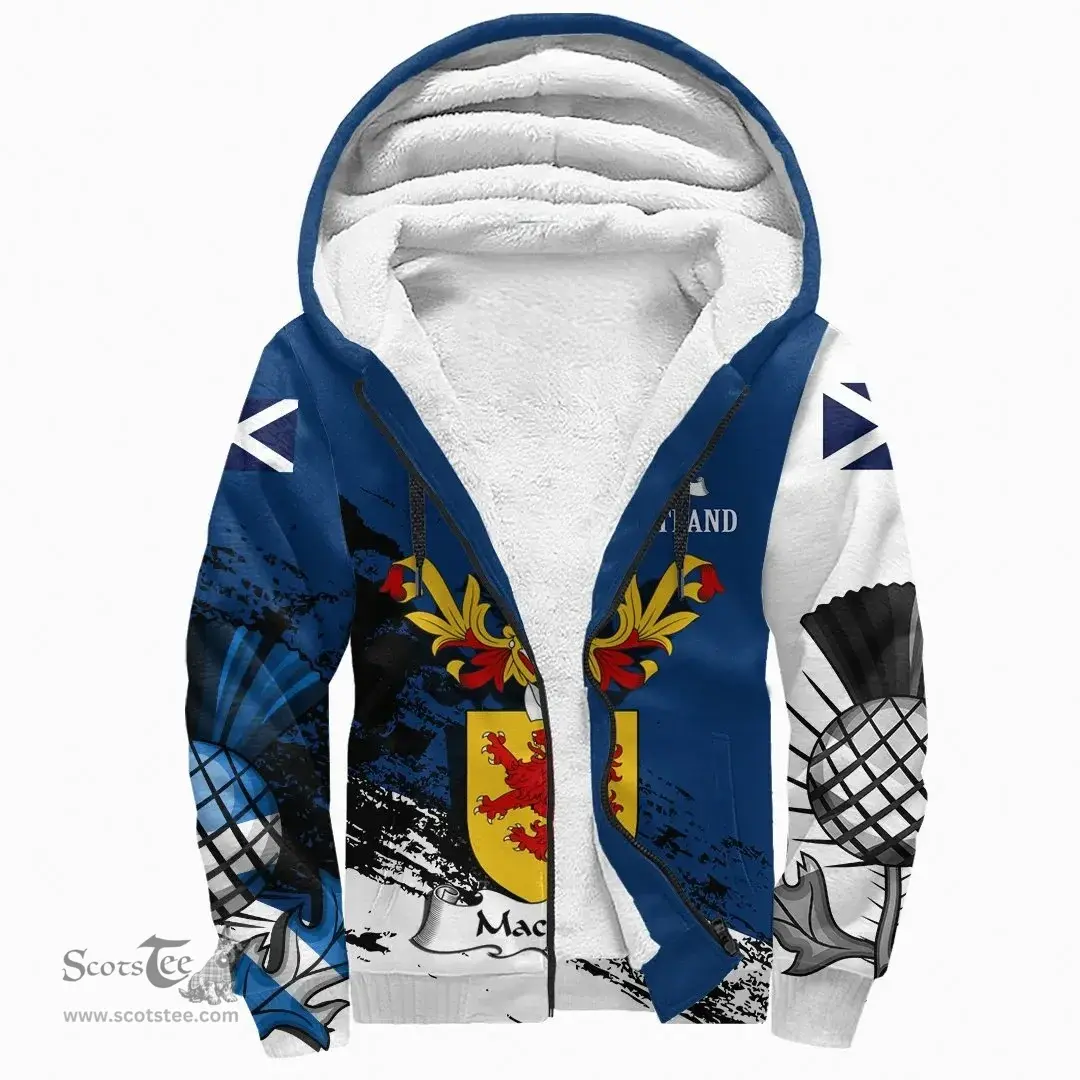 Scottish MacDuff (Earl of Fife) Clan Scottish Family Crest Scotland Alba Thistle Sherpa Hoodie