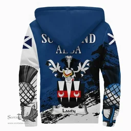 Scottish Lauty Clan Scottish Family Crest Scotland Alba Thistle Sherpa Hoodie