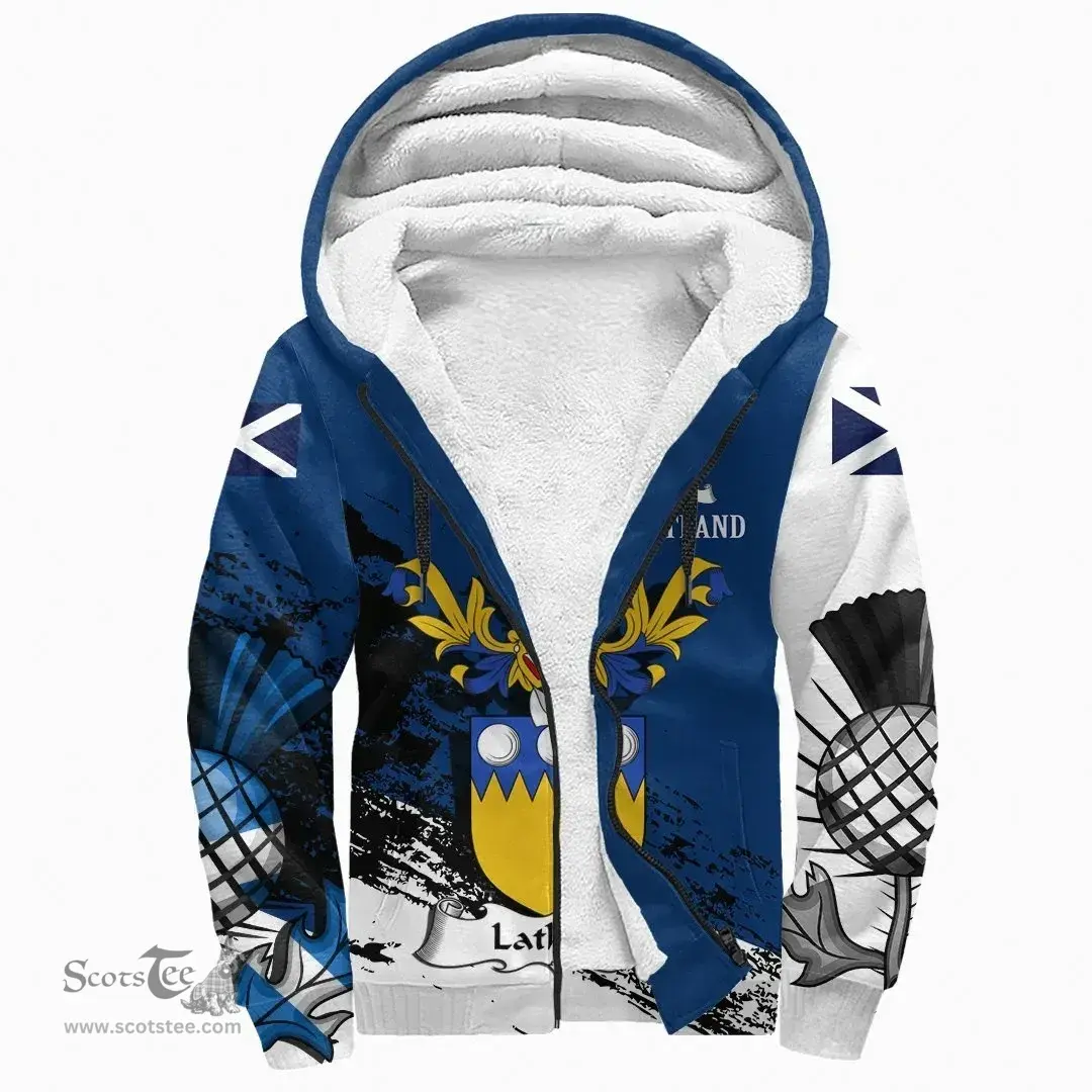 Scottish Latham Clan Scottish Family Crest Scotland Alba Thistle Sherpa Hoodie