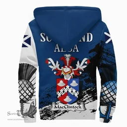 Scottish MacClintock Clan Scottish Family Crest Scotland Alba Thistle Sherpa Hoodie