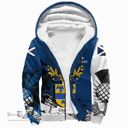 Scottish George Clan Scottish Family Crest Scotland Alba Thistle Sherpa Hoodie