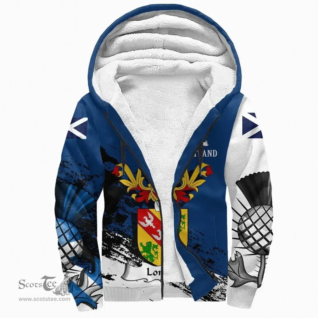 Scottish Lorain Clan Scottish Family Crest Scotland Alba Thistle Sherpa Hoodie