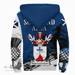 Scottish MacLannahan Clan Scottish Family Crest Scotland Alba Thistle Sherpa Hoodie