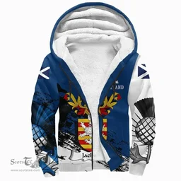 Scottish Jackson Clan Scottish Family Crest Scotland Alba Thistle Sherpa Hoodie