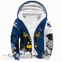 Scottish Lesk Clan Scottish Family Crest Scotland Alba Thistle Sherpa Hoodie