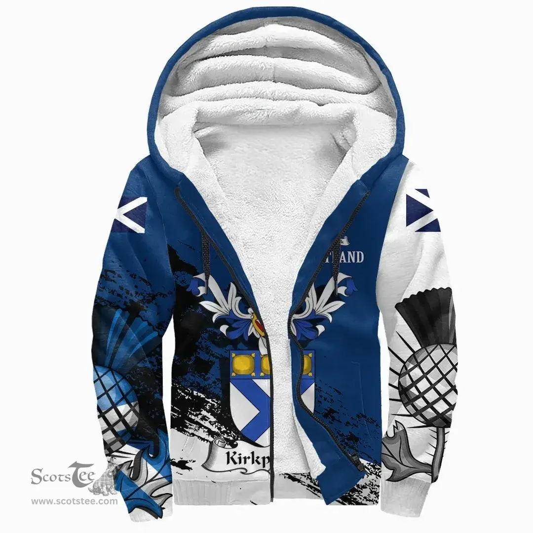 Scottish Kirkpatrick Clan Scottish Family Crest Scotland Alba Thistle Sherpa Hoodie