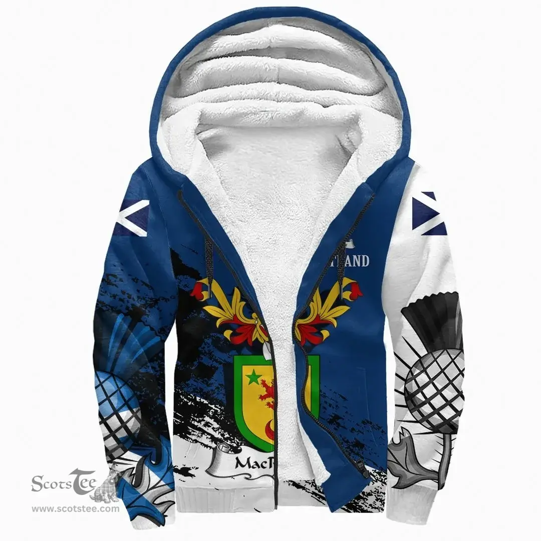 Scottish MacRitchie Clan Scottish Family Crest Scotland Alba Thistle Sherpa Hoodie