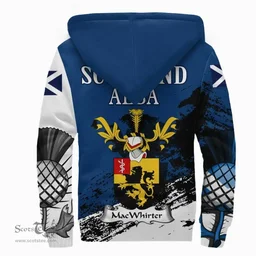 Scottish MacWhirter Clan Scottish Family Crest Scotland Alba Thistle Sherpa Hoodie