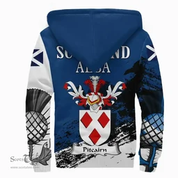 Scottish Pitcairn Clan Scottish Family Crest Scotland Alba Thistle Sherpa Hoodie