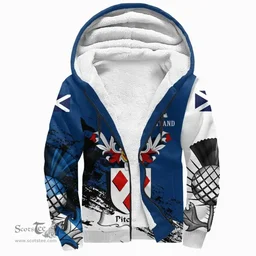 Scottish Pitcairn Clan Scottish Family Crest Scotland Alba Thistle Sherpa Hoodie