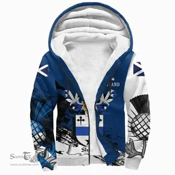 Scottish Sharp Clan Scottish Family Crest Scotland Alba Thistle Sherpa Hoodie