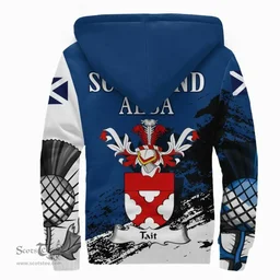 Scottish Tait Clan Scottish Family Crest Scotland Alba Thistle Sherpa Hoodie