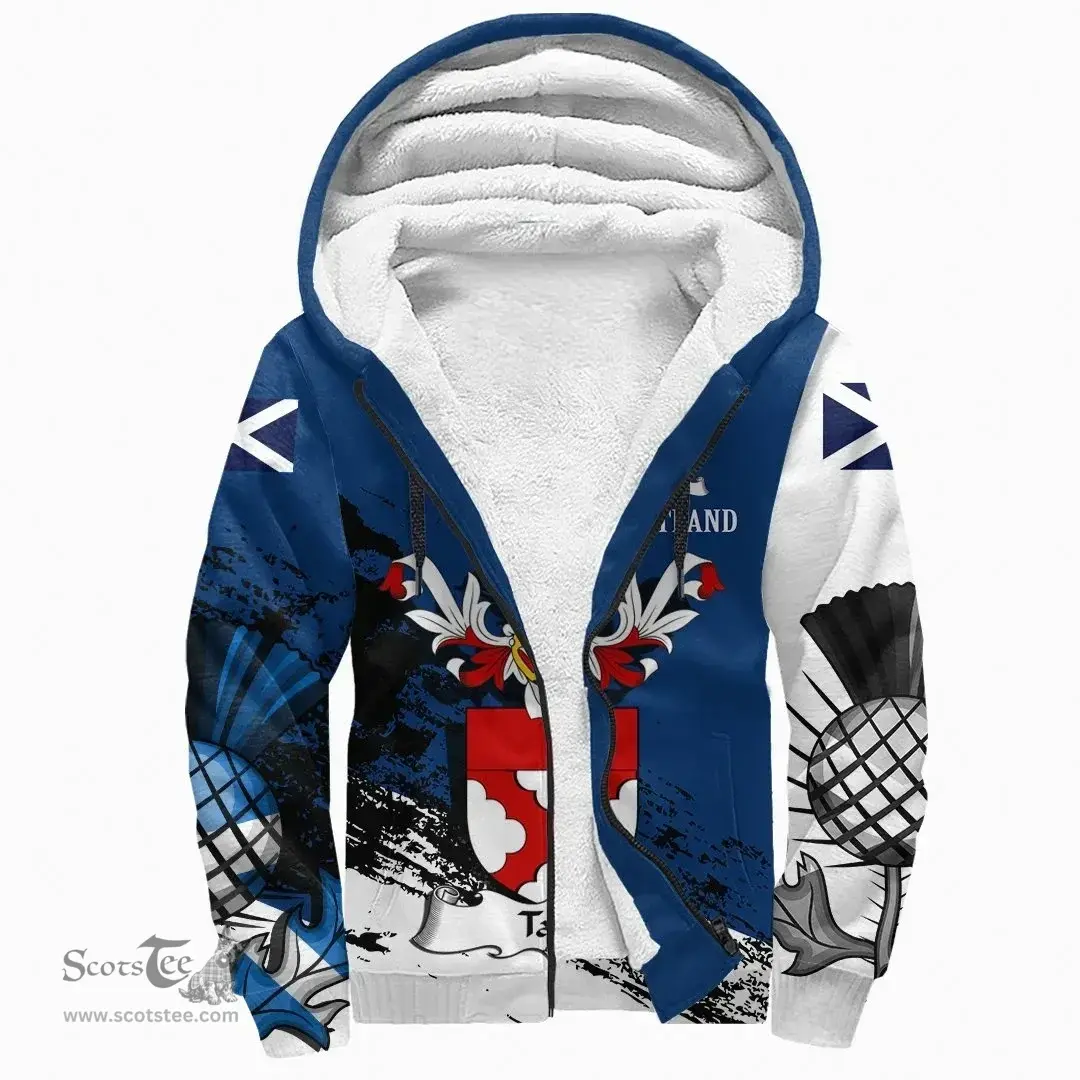Scottish Tait Clan Scottish Family Crest Scotland Alba Thistle Sherpa Hoodie
