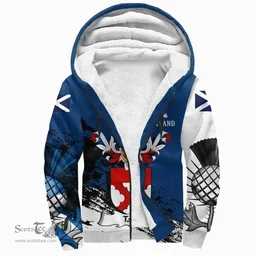 Scottish Tait Clan Scottish Family Crest Scotland Alba Thistle Sherpa Hoodie