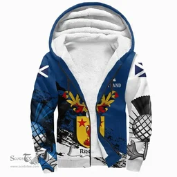 Scottish Riddock Clan Scottish Family Crest Scotland Alba Thistle Sherpa Hoodie