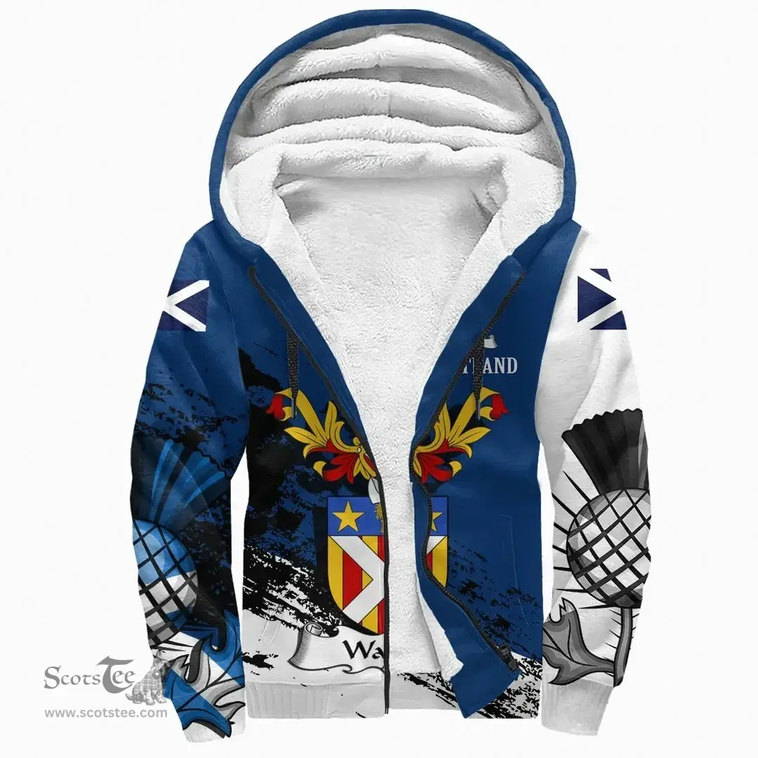 Scottish Walker Clan Scottish Family Crest Scotland Alba Thistle Sherpa Hoodie