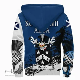 Scottish Orrock Clan Scottish Family Crest Scotland Alba Thistle Sherpa Hoodie