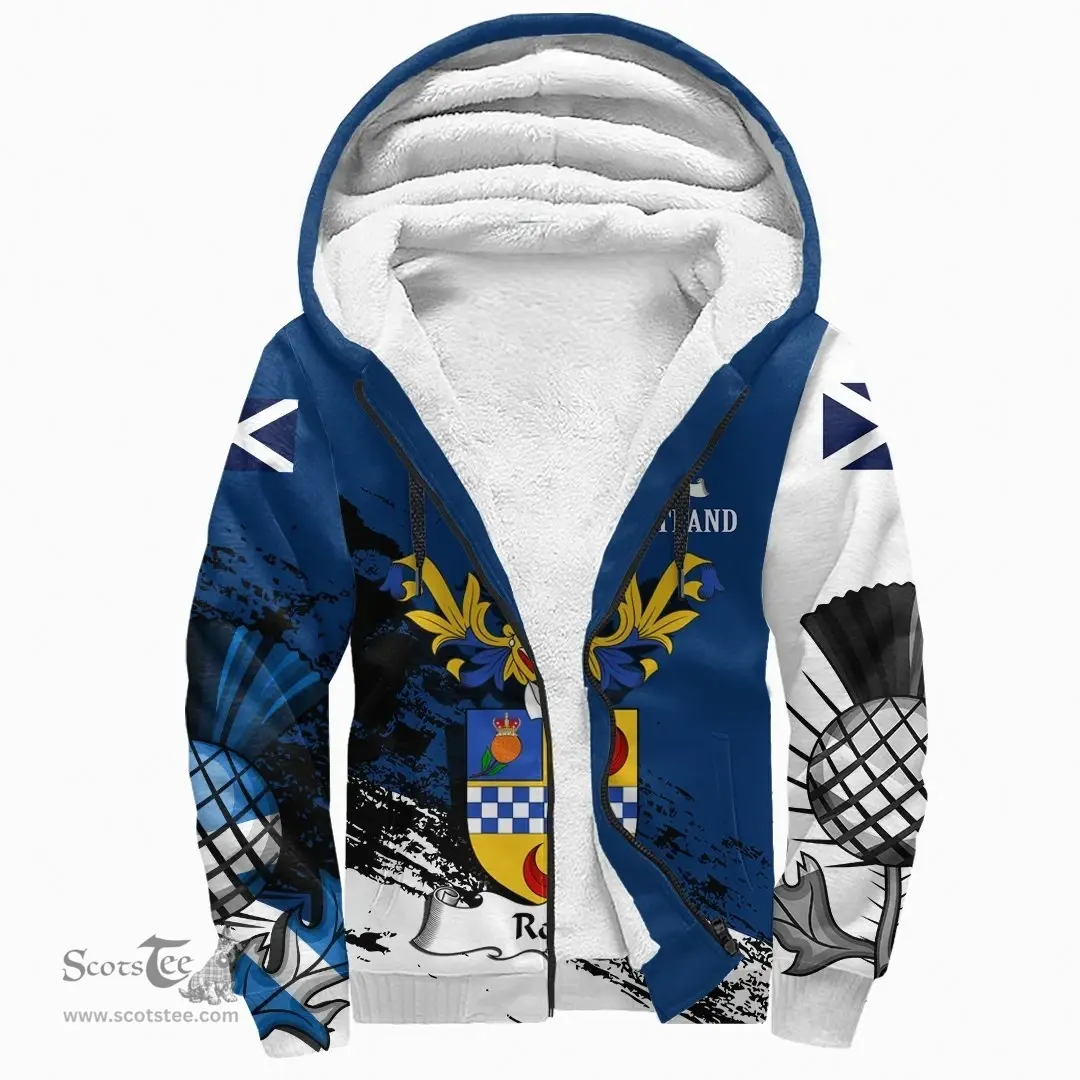 Scottish Row Clan Scottish Family Crest Scotland Alba Thistle Sherpa Hoodie