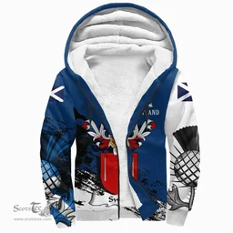 Scottish Swift or Swifte Clan Scottish Family Crest Scotland Alba Thistle Sherpa Hoodie