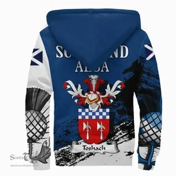 Scottish Toshach Clan Scottish Family Crest Scotland Alba Thistle Sherpa Hoodie