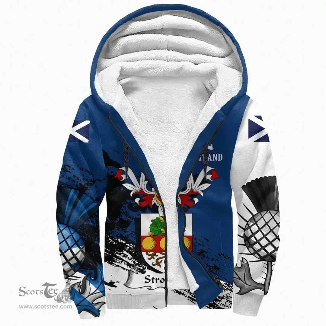 Scottish Stronoch Clan Scottish Family Crest Scotland Alba Thistle Sherpa Hoodie