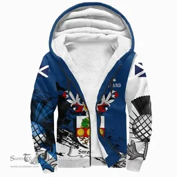 Scottish Stronoch Clan Scottish Family Crest Scotland Alba Thistle Sherpa Hoodie