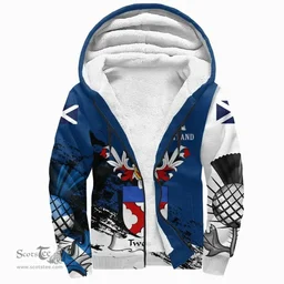 Scottish Tweedie Clan Scottish Family Crest Scotland Alba Thistle Sherpa Hoodie