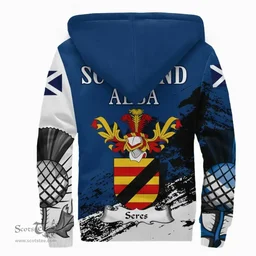 Scottish Seres Clan Scottish Family Crest Scotland Alba Thistle Sherpa Hoodie