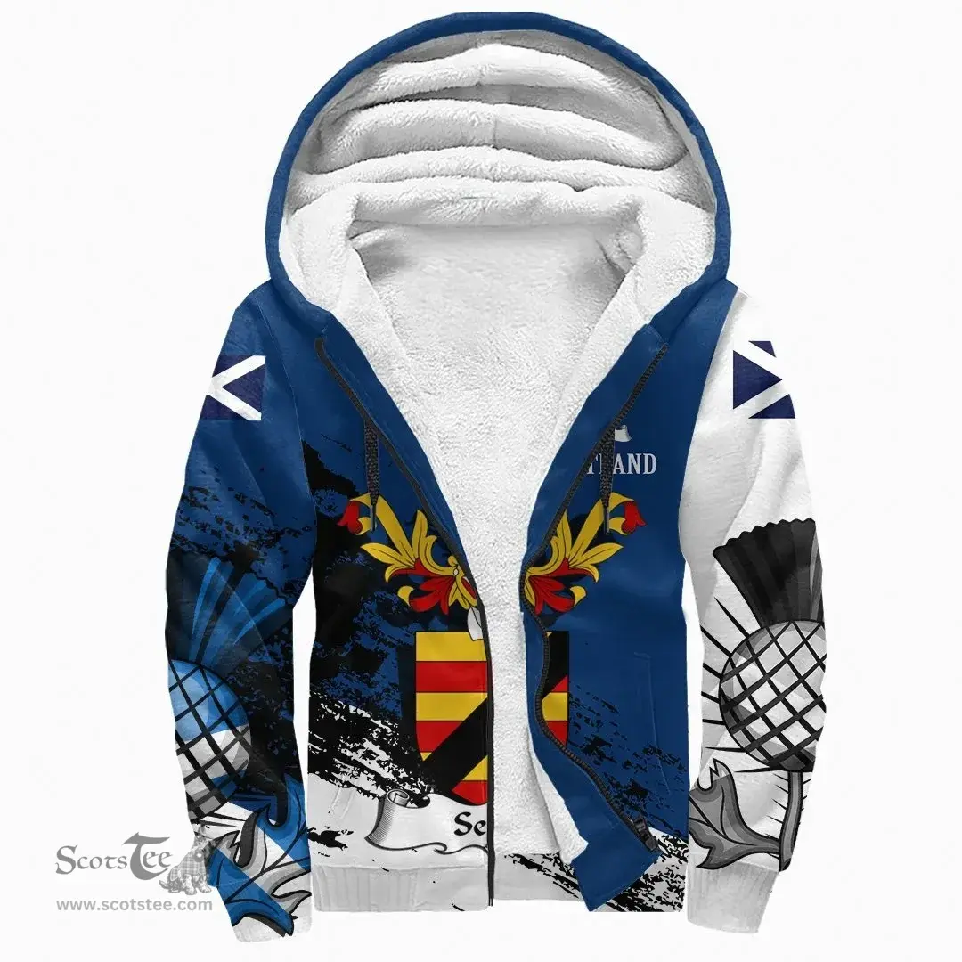 Scottish Seres Clan Scottish Family Crest Scotland Alba Thistle Sherpa Hoodie