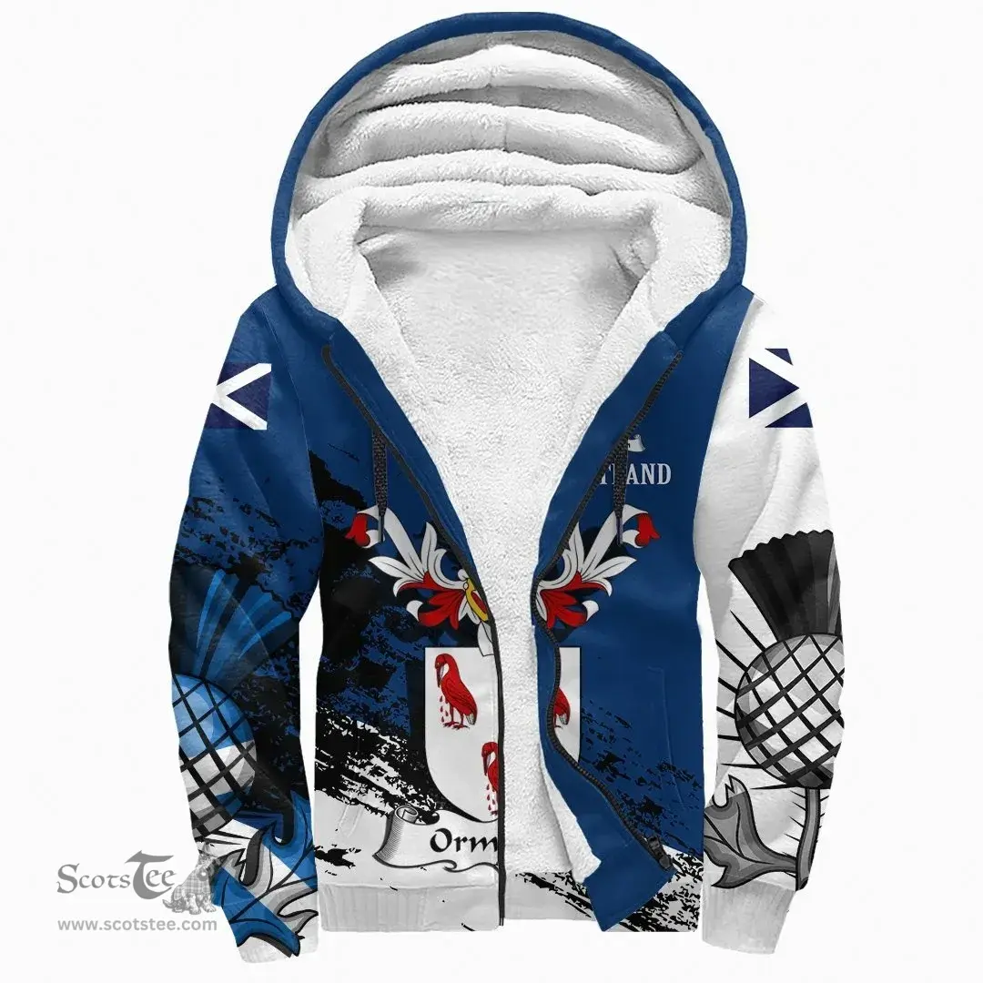 Scottish Ormeston Clan Scottish Family Crest Scotland Alba Thistle Sherpa Hoodie