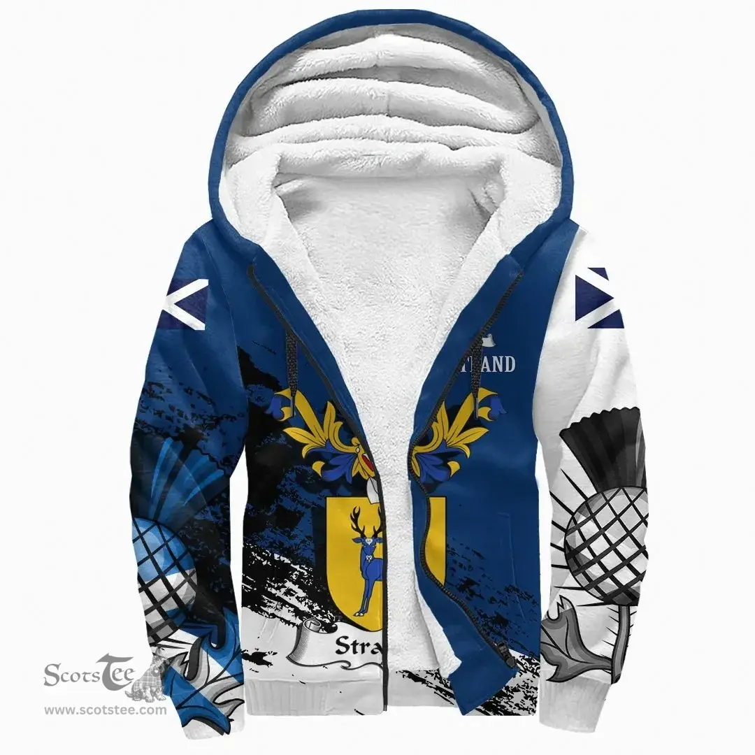Scottish Strachan Clan Scottish Family Crest Scotland Alba Thistle Sherpa Hoodie